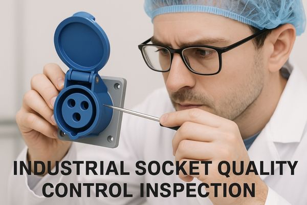 A technician inspecting the alignment of socket holes