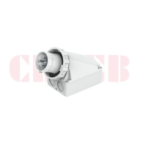 125A 4P IEC 60309 Wall Mounted Industrial Plug, 400V, IP67
