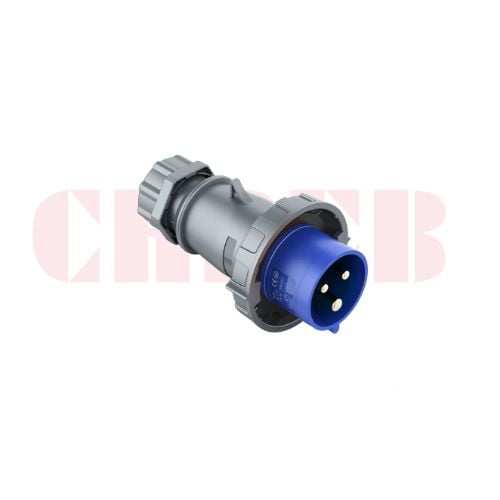16A 3-Pin Industrial Plug, IP67, 230V, IEC 60309 CEE Plug (6h)