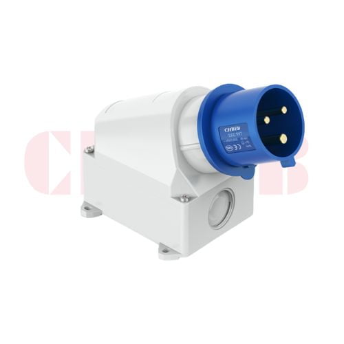 16A 3P IEC 60309 Wall Mounted Industrial Plug, 230V, IP44