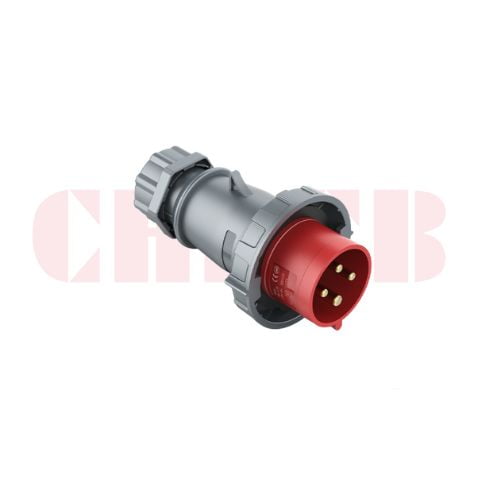 32A 4-Pin Industrial Plug, IP67, 400V, IEC 60309 CEE Plug (6h)