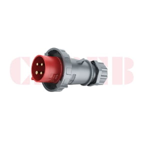32A 4-Pin Industrial Plug, IP67, 400V, IEC 60309 CEE Plug (6h)