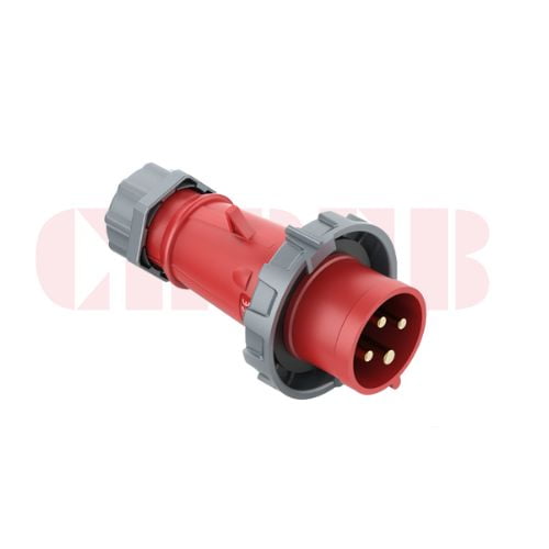 16A 4-Pin Industrial Plug, IP67, 400V, IEC 60309 CEE Plug (6h)