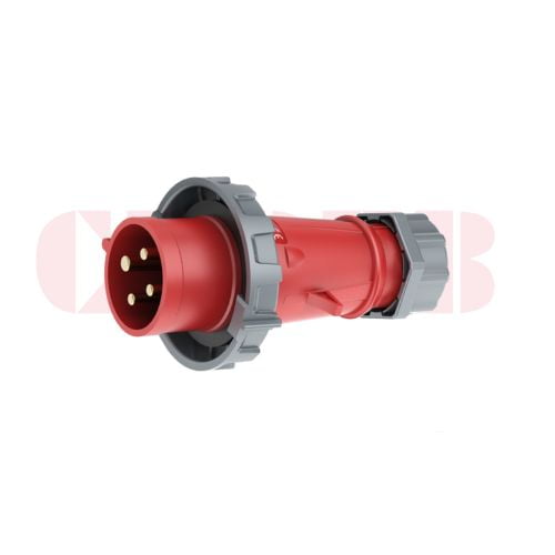 16A 4-Pin Industrial Plug, IP67, 400V, IEC 60309 CEE Plug (6h)