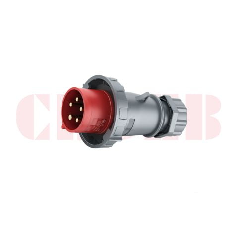 16A 5-Pin Industrial Plug, IP67, 400V, IEC 60309 CEE Plug (6h)