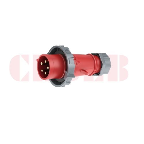 16A 5-Pin Industrial Plug, IP67, 400V, IEC 60309 CEE Plug (6h)