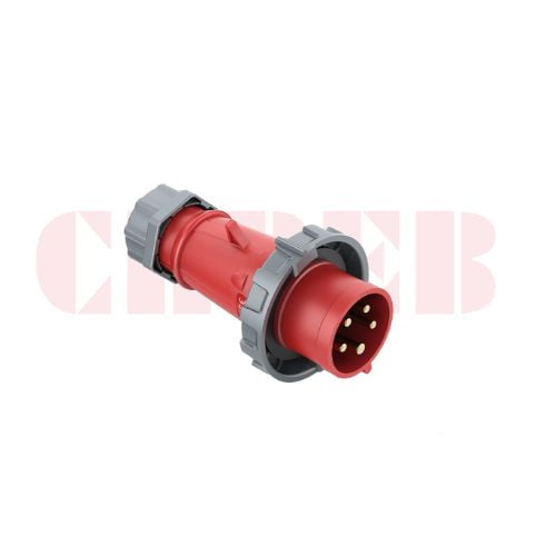 16A 5-Pin Industrial Plug, IP67, 400V, IEC 60309 CEE Plug (6h)