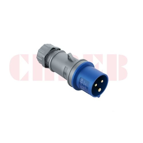 32A 3-Pin Industrial Plug, IP44, 230V, IEC 60309 (6h)