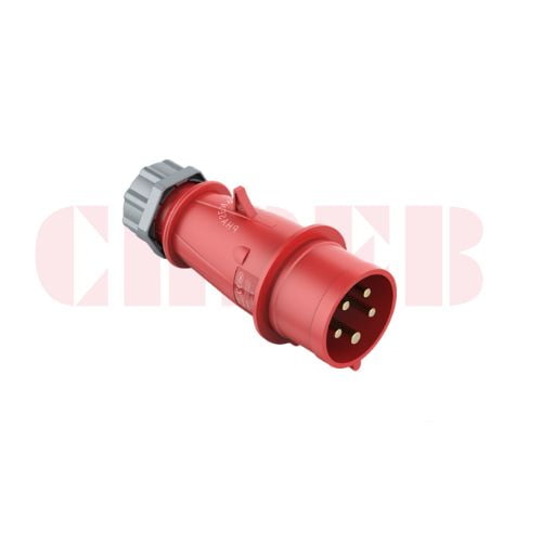 32A 5-Pin Industrial Plug, IP44, 400V, IEC 60309 (6h)