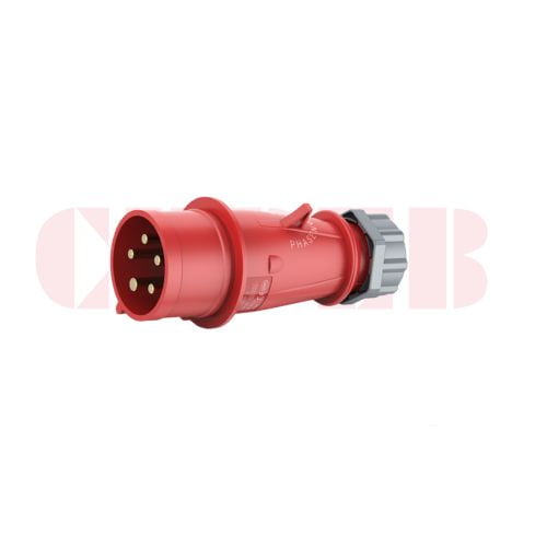 32A 5-Pin Industrial Plug, IP44, 400V, IEC 60309 (6h)