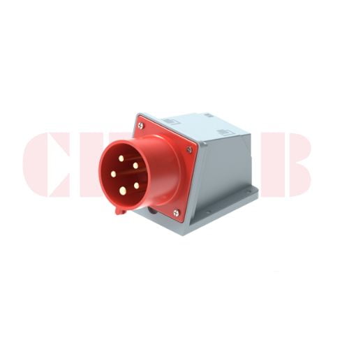 32A 5P IEC 60309 Panel Mounted Industrial Plug, 400V, IP44