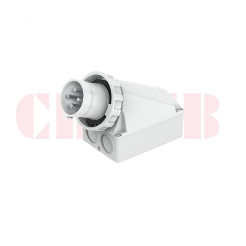 63A 4P IEC 60309 Wall Mounted Industrial Plug, 400V, IP67