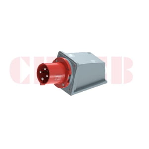 63A 4P IEC 60309 Panel Mounted Industrial Plug, 400V, IP44
