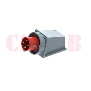 63A 4P IEC 60309 Panel Mounted Industrial Plug, 400V, IP67
