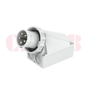 63A 5P IEC 60309 Wall Mounted Industrial Plug, 400V, IP67