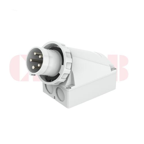 63A 5P IEC 60309 Wall Mounted Industrial Plug, 400V, IP67
