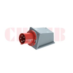 63A 5P IEC 60309 Panel Mounted Industrial Plug, 400V, IP44