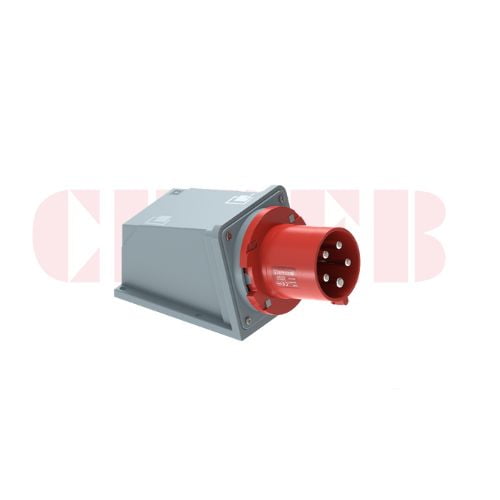63A 5P IEC 60309 Panel Mounted Industrial Plug, 400V, IP44