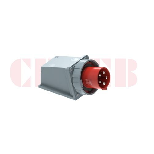 63A 5P IEC 60309 Panel Mounted Industrial Plug, 400V, IP67