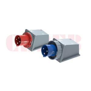 63A 5P IEC 60309 Panel Mounted Industrial Plug, 400V, IP67