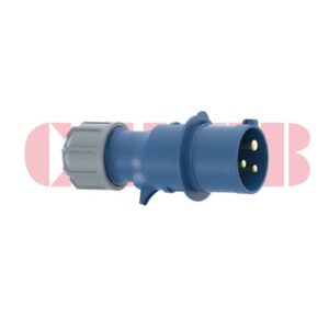 16A 3-Pin Industrial Plug, IP44, 230V (6H)
