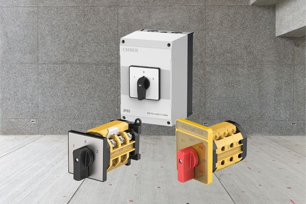 Industrial Cam Switch A close-up of an industrial cam switch