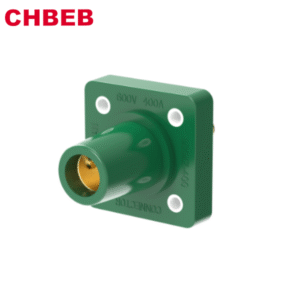 16 Series Female Receptacle, 90-Degree, 2/0 - 4/0 AWG, Double Set Screw, Self-Clinching Nuts