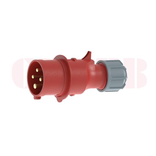 16A 4-Pin Industrial Plug, IP44, 400V (6H)