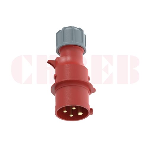 16A 4-Pin Industrial Plug, IP44, 400V (6H)