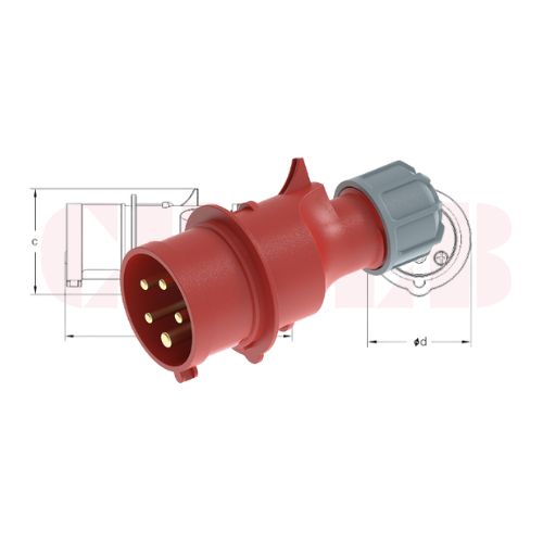 16A/5P-MXS3-A154-6 IP44 400V