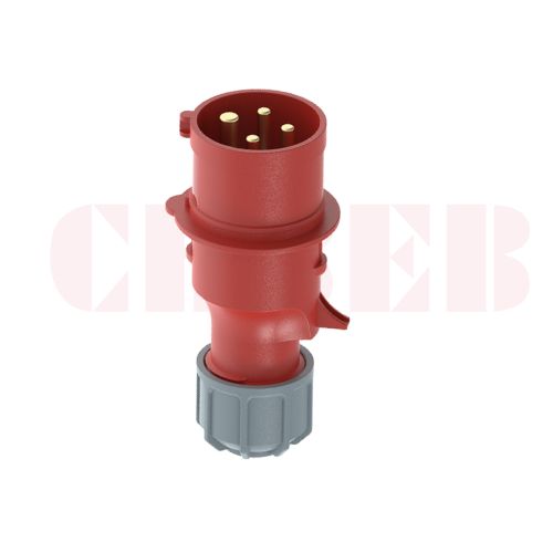 32A 4-Pin Industrial Plug, IP44, 400V (6H)
