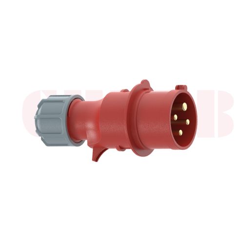 32A 4-Pin Industrial Plug, IP44, 400V (6H)