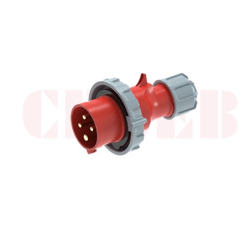 32A 4-Pin Industrial Plug, IP67, 400V (6H)