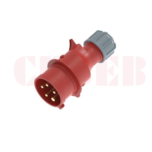 32A 5-Pin Industrial Plug, IP44, 400V (6H)