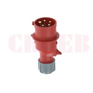 32A 5-Pin Industrial Plug, IP44, 400V (6H)