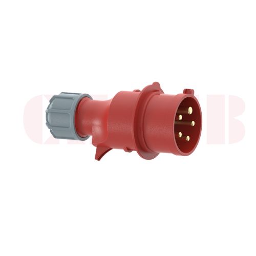 32A 5-Pin Industrial Plug, IP44, 400V (6H)