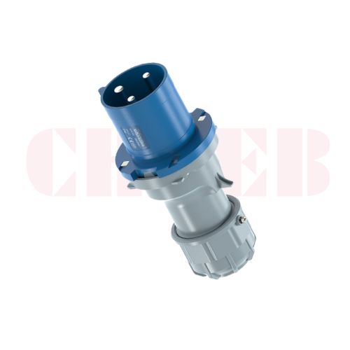63A 3-Pin Industrial Plug, IP44, 230V (6H)