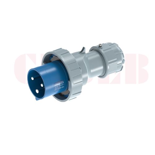 63A 3-Pin Industrial Plug, IP67, 230V (6H)