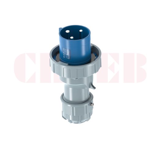63A 3-Pin Industrial Plug, IP67, 230V (6H)