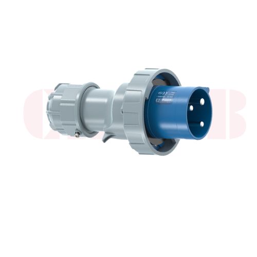 63A 3-Pin Industrial Plug, IP67, 230V (6H)