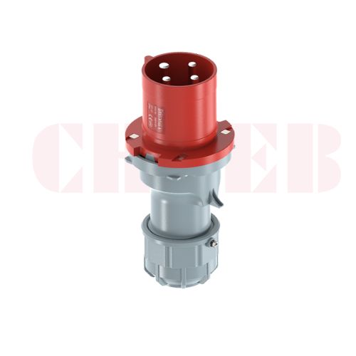 63A 4-Pin Industrial Plug, IP44, 400V (6H)