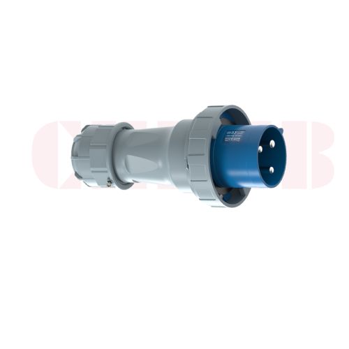 125A 3-Pin Industrial Plug, IP67, 230V (6H)