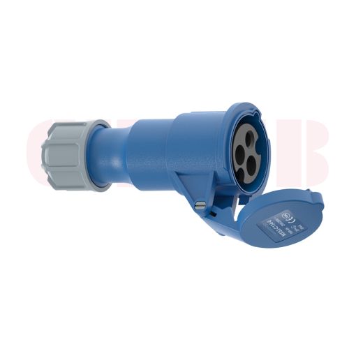 16A 3P IEC 60309 Industrial Connector, 230V, IP44, Inline