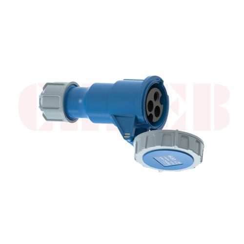 16A 3P IEC 60309 Industrial Connector, 230V, IP67, Inline