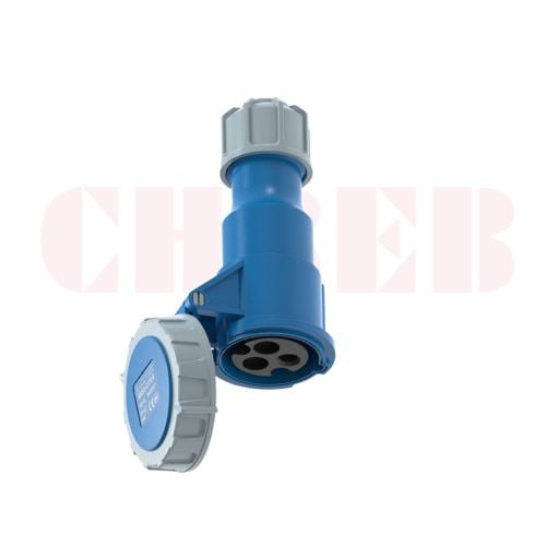16A 3P IEC 60309 Industrial Connector, 230V, IP67, Inline
