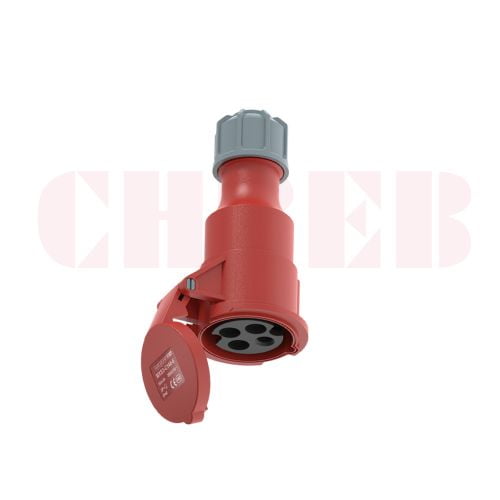 16A 4P IEC 60309 Industrial Connector, 400V, IP44, Inline