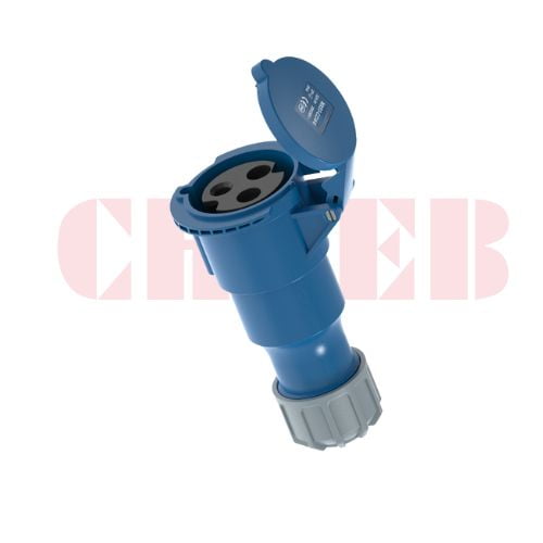 32A 3P IEC 60309 Industrial Connector, 230V, IP44, Inline