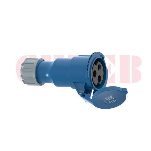 32A 3P IEC 60309 Industrial Connector, 230V, IP44, Inline