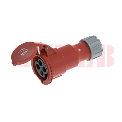 32A 4P IEC 60309 Industrial Connector, 400V, IP44, Inline