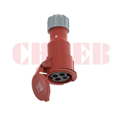 32A 4P IEC 60309 Industrial Connector, 400V, IP44, Inline